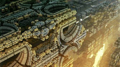 Intricate Alien Structures in 3D Artistry wallpaper