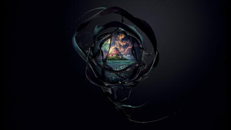 Mysterious Cosmic Enigma in Nature's Embrace wallpaper