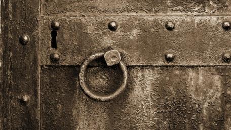 Iron Door Lock with Vintage Charm wallpaper