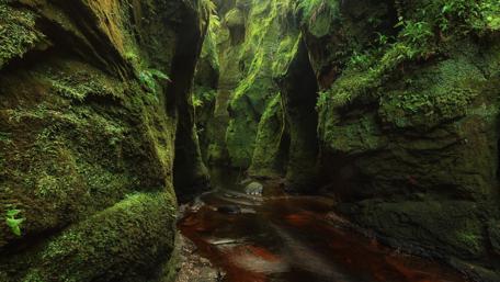 Mysterious Blood River in Scotland's Enchanting Landscape wallpaper