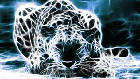 Ethereal Digital Cheetah Art wallpaper