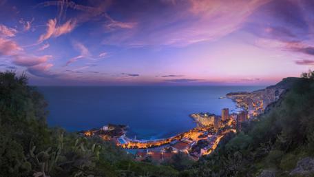 Monte-Carlo at dusk wallpaper