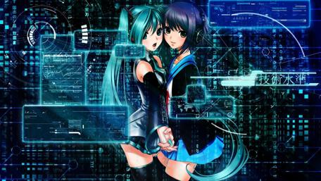 Futuristic Melody with Hatsune Miku wallpaper