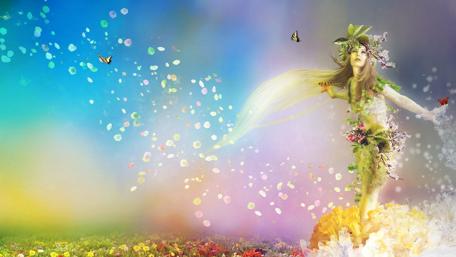 Ethereal Dreams of Spring Fantasy wallpaper