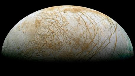 Jupiter's Icy Moon Europa in Orbit wallpaper