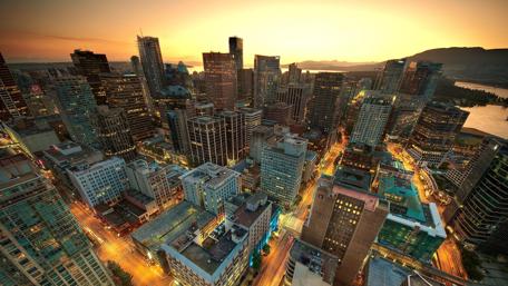 Golden Hour in Downtown Vancouver wallpaper