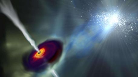 Majestic Black Hole in Cosmic Splendor wallpaper