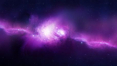 Mystical Violet Nebula Expanse wallpaper