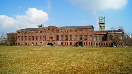 Industrial Elegance of a Historic Factory Building wallpaper