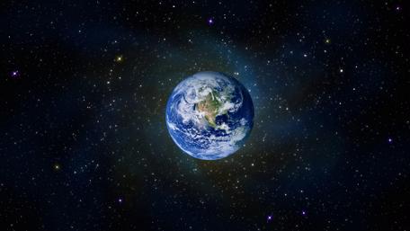 Earth and Stars in the Universe wallpaper