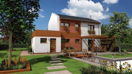 Modern Mansion Surrounded by Lush Greenery wallpaper