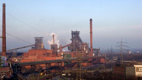 Industrial Power in a Modern Factory Scene wallpaper