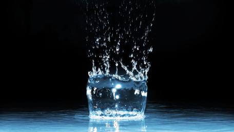 Ethereal Water Dance in Darkness wallpaper
