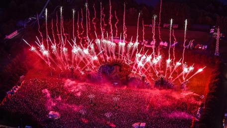 Fiery Music Festival Spectacle wallpaper