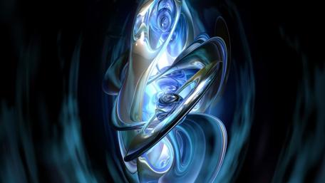 Mystical 3D Swirls of Light and Color wallpaper