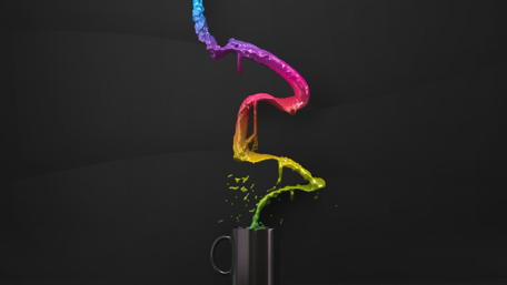 Colorful Splash of Creativity in a Mug wallpaper