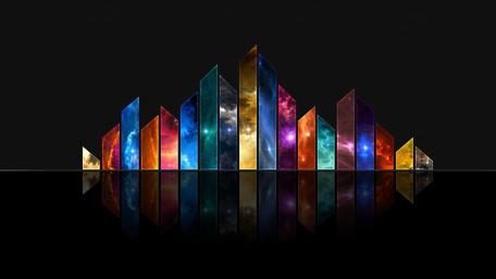 Galactic Geometric Reflections wallpaper