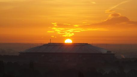 Stunning Sunset Over Stadium Landscape wallpaper