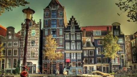 Amsterdam buildings wallpaper