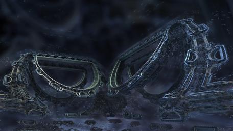 Futuristic Fractal Geometry Design wallpaper