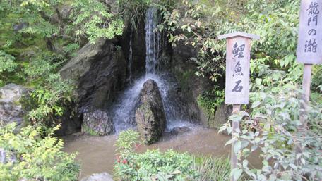 Tranquil Japanese Waterfall in Nature's Embrace wallpaper