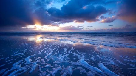 Sunset Serenity at the Shoreline wallpaper