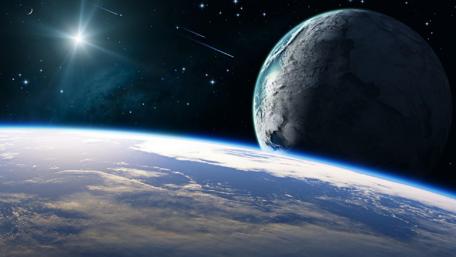 Two Planets in Cosmic Harmony wallpaper