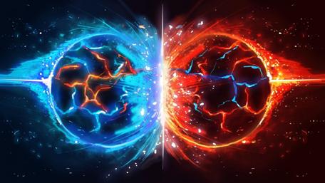 Elemental Clash of Light and Darkness wallpaper