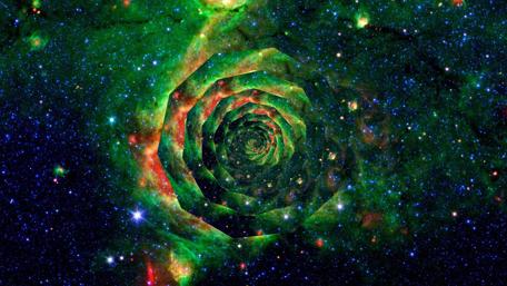 Cosmic Vortex of Stars and Colors wallpaper