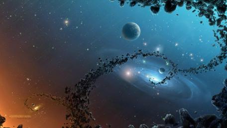 Cosmic Journey Through the Celestial Realm wallpaper