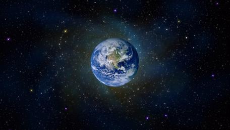 Earth's Solitary Presence in the Cosmos wallpaper
