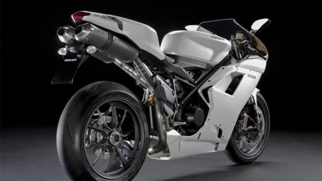 Sleek Ducati Motorcycle in Minimalist Elegance wallpaper