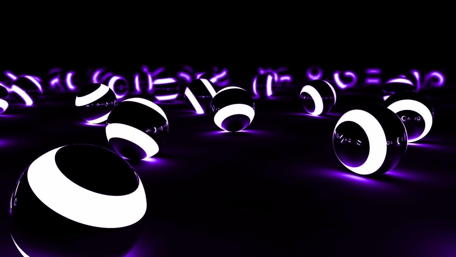 Glowing Spheres in Darkness wallpaper