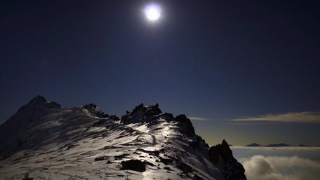 Silent Winter Night Under the Moon wallpaper