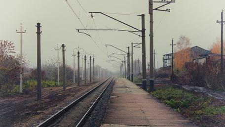 Chilly Train Tracks Awaiting Adventure wallpaper