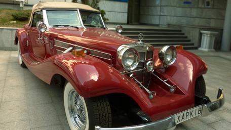 Classic Elegance of a Retro Convertible Car wallpaper