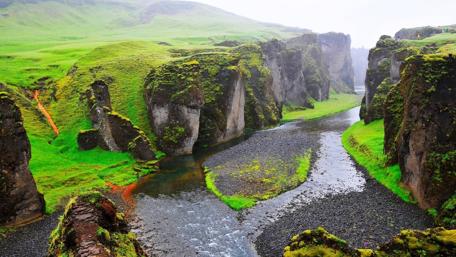 Breathtaking Fjadrargljufur Canyon in Iceland wallpaper