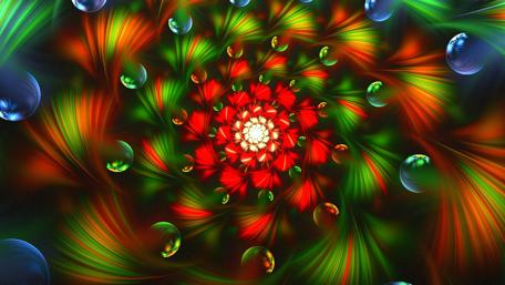 Vibrant Fractal Whirl wallpaper