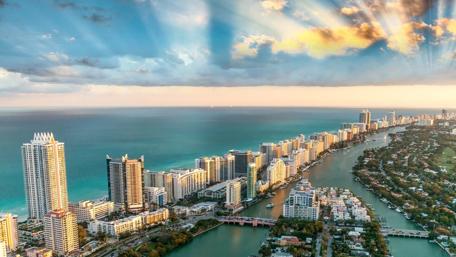 City by the Sea Miami Sunrise wallpaper
