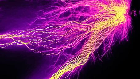 Electric Energy Waves in Vibrant Colors wallpaper