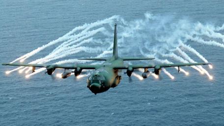 Hercules C130 in Action over the Ocean wallpaper