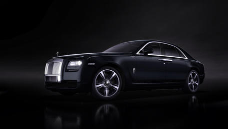 Sleek Black Rolls-Royce Ghost Elegance wallpaper