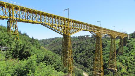 Golden Bridge in Lush Green Valley wallpaper