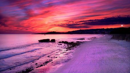 Purple sunset wallpaper