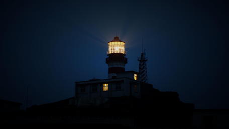 Lighthouse Beacon in the Night wallpaper
