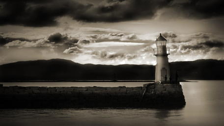 Guiding Light in the Dark Sea wallpaper