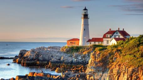 Portland Lighthouse at Cape Elizabeth wallpaper