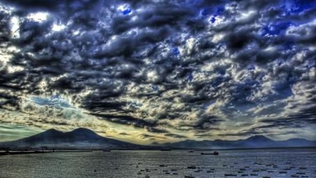 Stunning Blue Sky and Cloudy Landscape wallpaper