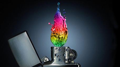 Igniting Colors in Liquid Art wallpaper