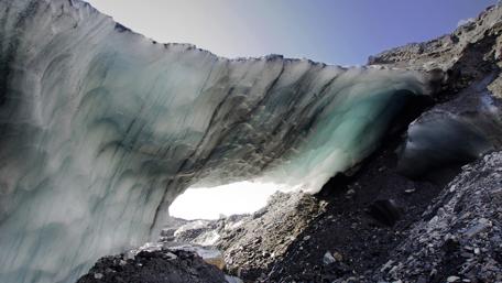 Majestic Ice Arch in Denali National Park wallpaper